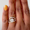 Eva Round Moissanite Engagement Ring