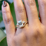 Zara Emerald Cut Three Stone Moissanite Engagement Ring (Size 6.5)