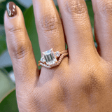 Zara Emerald Cut Three Stone Moissanite Engagement Ring