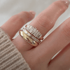 modeled rings with baguette diamonds, eternity style