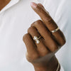 Serpent Toi et Moi Pear &amp; Round Diamond Ring