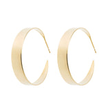 14K Gold Large Tapered Hoops