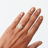 Selena Oval Moissanite Halo Engagement Ring (Size 5.75)