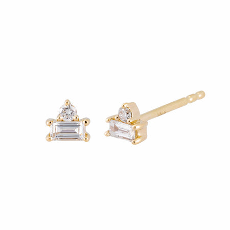 Baguette Diamond Studs