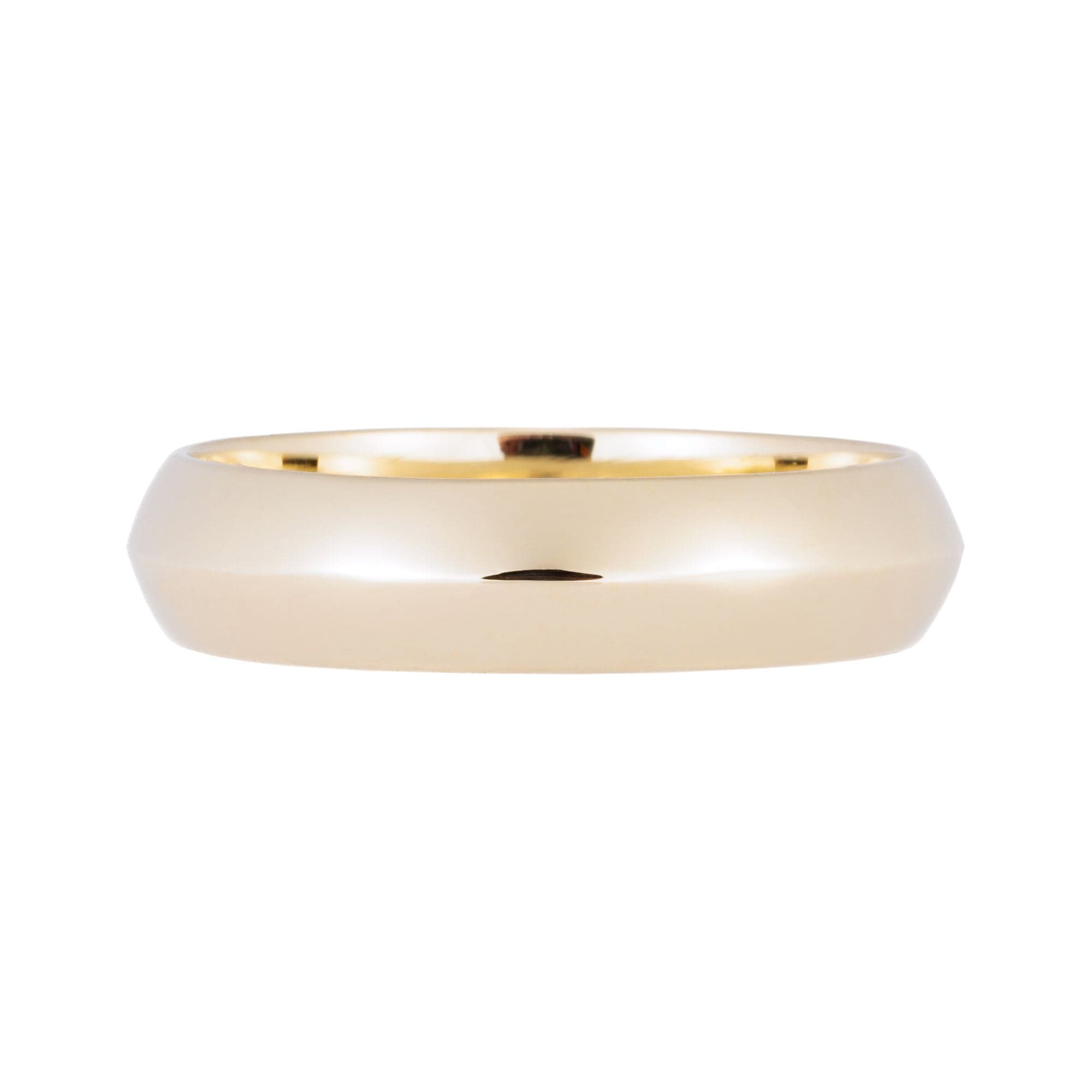 knife edge band for unisex wearer
