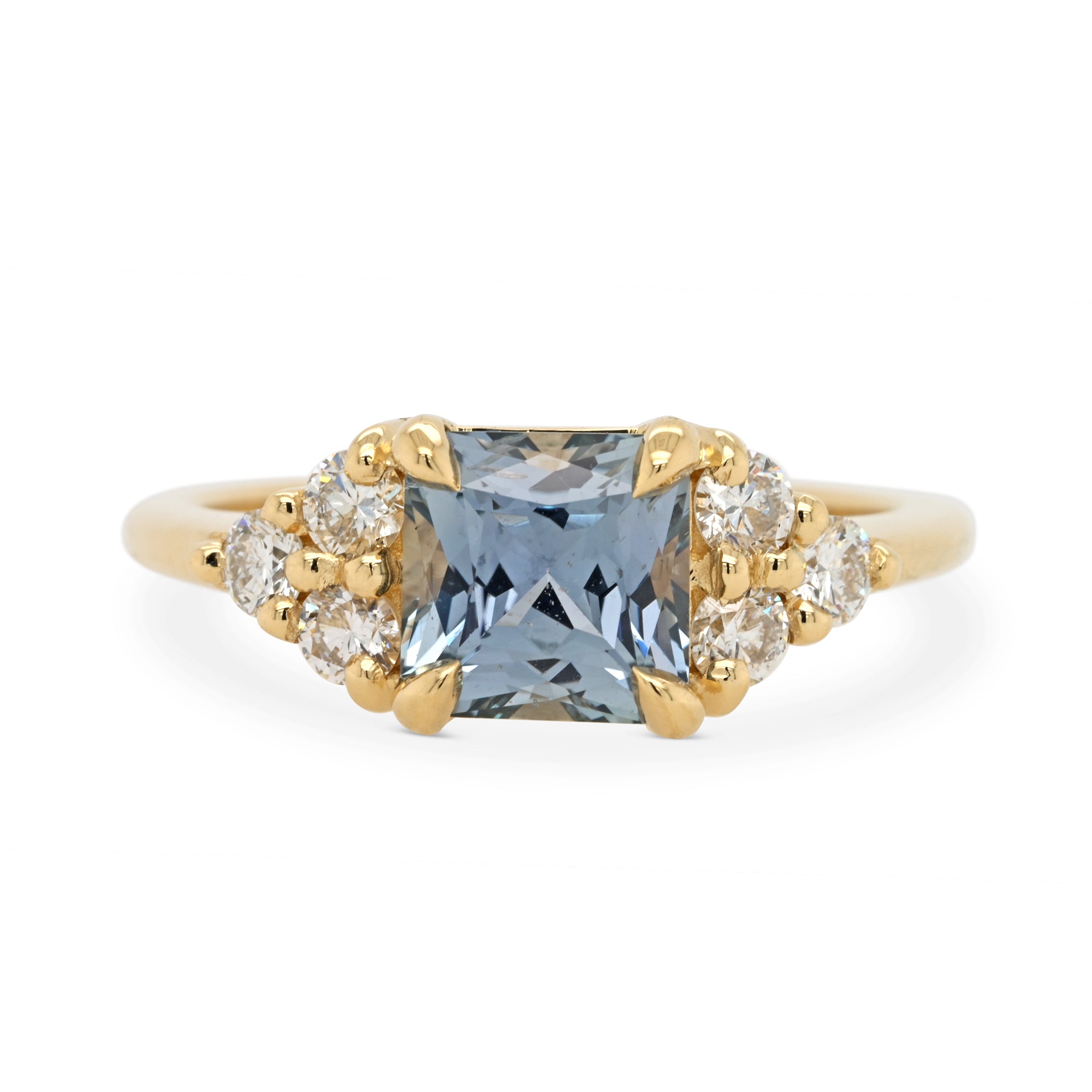 Blue Sapphire Diamond Engagement Ring White Gold Solitaire Pear Ring | La  More Design