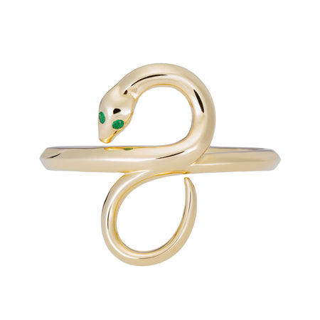 Serpent Emerald Ring