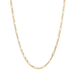 figaro solid gold chain