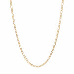 figaro solid gold chain