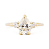 Zara Pear Three Stone Moissanite Engagement Ring