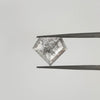 1.80ct Rose Cut Shield Salt &amp; Pepper Diamond, 11.47x9.51mm